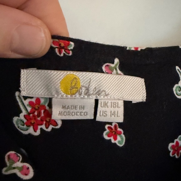 Boden Black Dress with Pink Floral Pattern - Picture 3 of 5